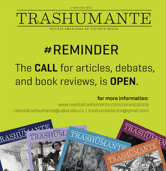 ✳️Historians from the English-speaking world!✳️

⚠️ Don't miss this call! ⚠️

✏️Check the Submission Guidelines:

revistatrashumante.com/en/normas-para… 
.
.
.
#socialhistory #Q2JournalRanking #Scopus