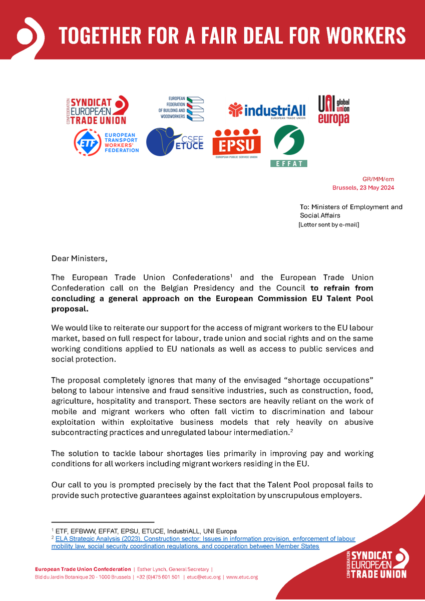 EUROPEAN TRADE UNIONS tweet media