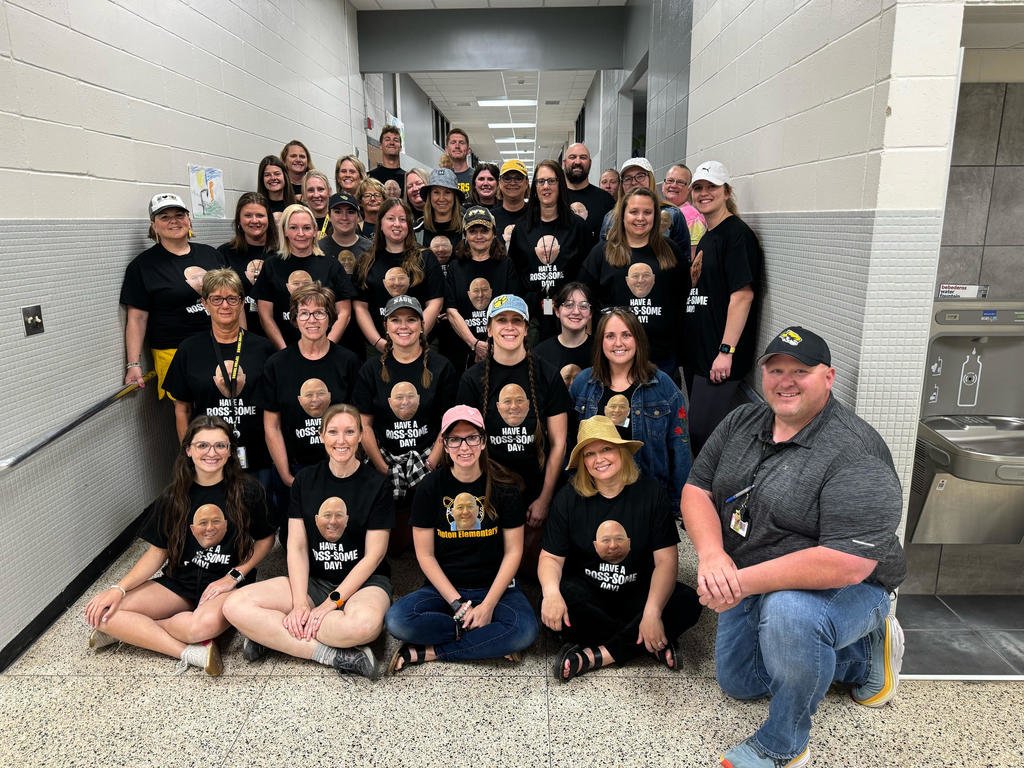 TiptonTigersCSD's tweet photo. Tipton Elementary staff  having a ROSS-SOME DAY and celebrating Mr. Schmitz and wishing him the best of luck in his new adventure!!  You will be missed!!! https://t.co/eGiRlYP2a9