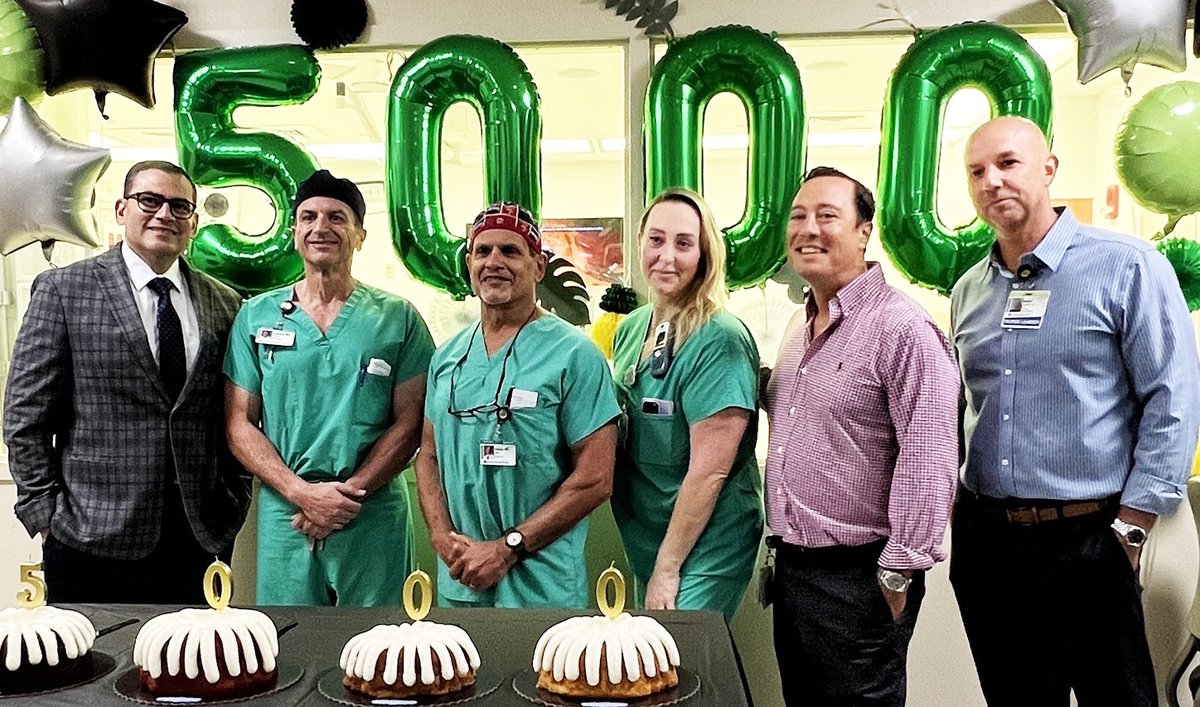 Surgeon Anthony Gonzalez, M.D., completed his 5,000th robotics case, becoming the #3 general surgeon in robotics in the U.S., according to Intuitive Surgical, a leader in the development of robotic and minimally invasive surgical systems. baptisthealth.net/baptist-health…
