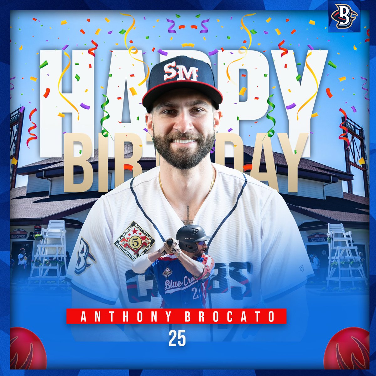 The Blue Crabs want to wish a very Happy Birthday to Anthony Brocato! #RingChasing💍