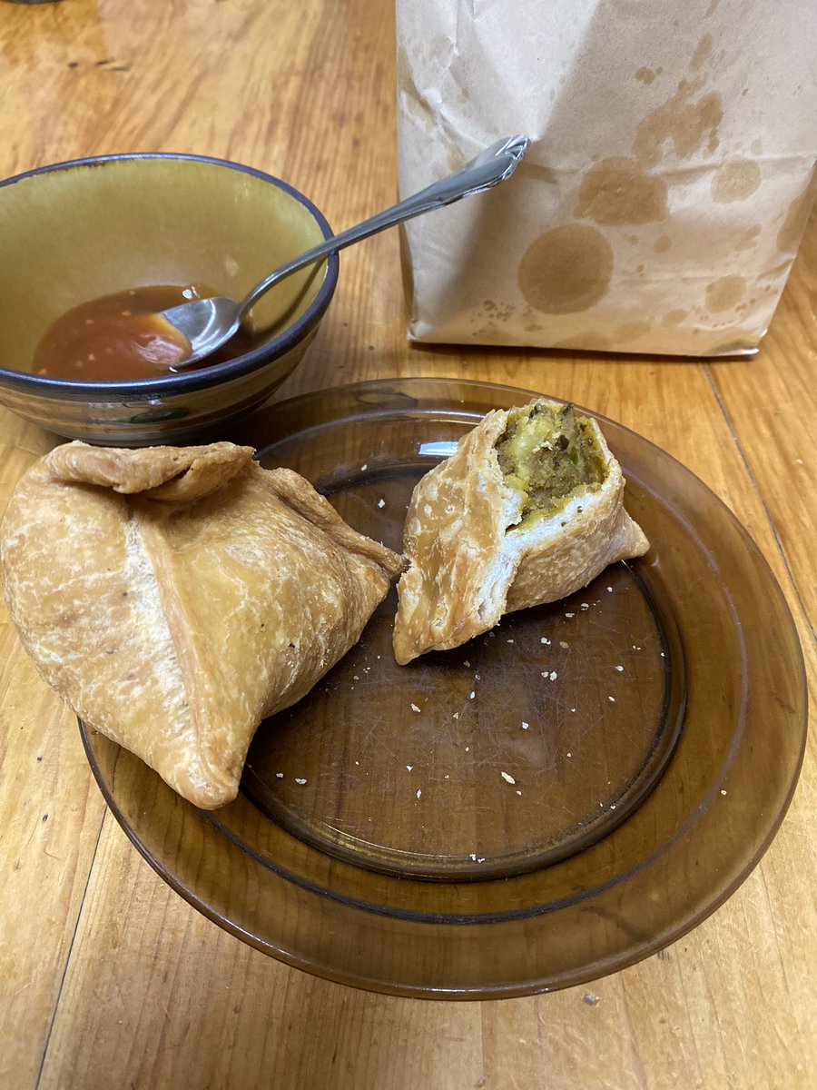 Dr. Erin Zimmerman🌿📝 (@doctorzedd) on Twitter photo My husband has a number of elderly patients who periodically bring him homemade food as thank you gifts. This tends to benefit me more than anyone. Today I’m appreciating a new patient who happens to be excellent at making samosas. My husband has a number of elderly patients who periodically bring him homemade food as thank you gifts. This tends to benefit me more than anyone. Today I’m appreciating a new patient who happens to be excellent at making samosas.