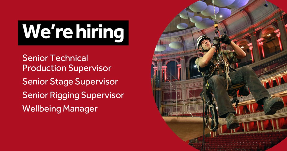 We're hiring 📢 

We're looking for new team members to join us here at the Hall.
🔸Senior Technical Production Supervisor
🔸Senior Stage Supervisor
🔸Senior Rigging Supervisor
🔸Wellbeing Manager

For more information and to apply: bit.ly/2rPc8bY