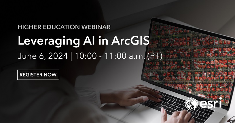 In 1 week, @esri webinar: Leveraging #AI in #ArcGIS shorturl.at/wVa2w 

#ArtificialIntelligence #GeoAI #geospatial #GIS #esri #GISchat #TheScienceOfWhere @EsriFederalGovt @EsriSLGov @EsriBizTeam @ArcGISanalysis @URISA