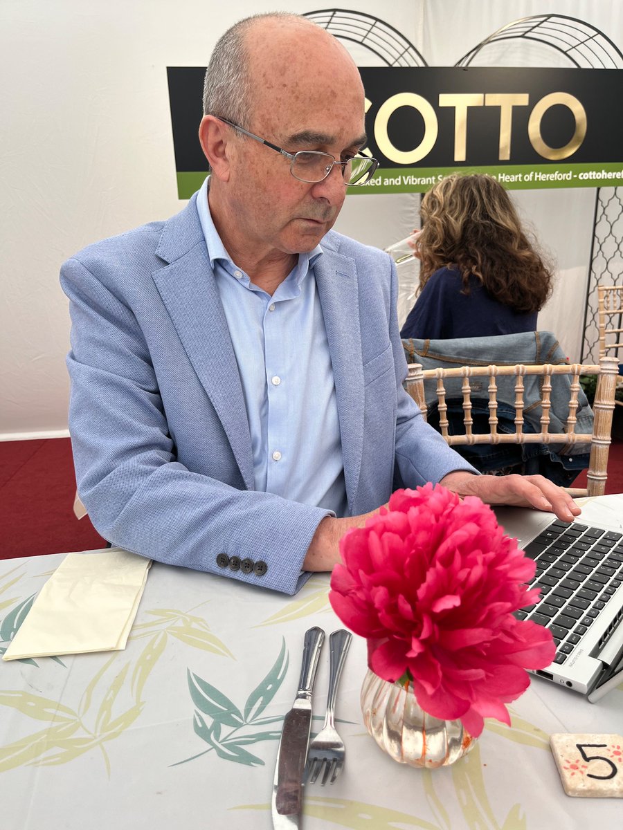 philip_ciwf's tweet photo. Here working @hayfestival
Looking forward to speaking to 
@katehumble &amp; #EdWinters about ‘The Meat of the Matter’
It promises to be an insightful discussion about the urgent need for transformation of our food system for #health #animals #planet
And role of #CultivatedMeat
@ciwf https://t.co/oX0dQB5BY3