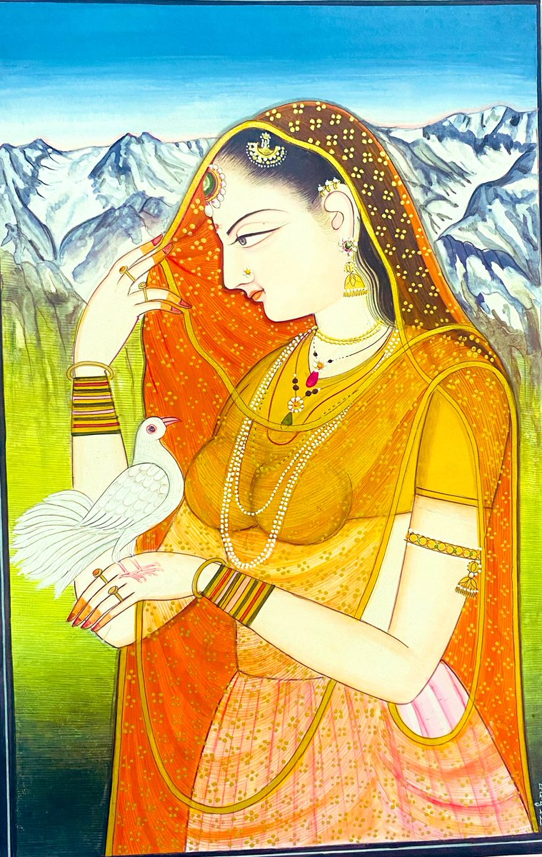 Beauty of pahari miniature🖌️🎨