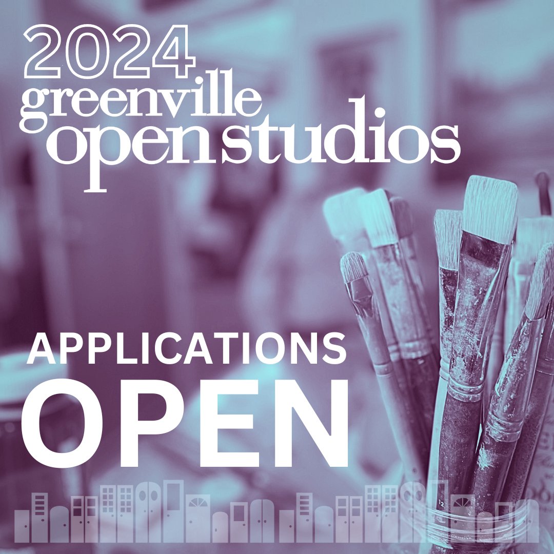 Open Studios applications are open! If you are an artist within 15 miles of downtown Gvl, take advantage of this opportunity to connect with our community of supporters. Visit greenvilleopenstudios.com for info and access the app. #macartscouncil #gvlopenstudios #greenvillesc