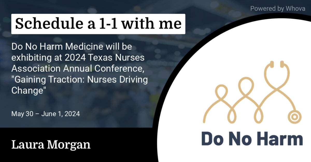 Do No Harm's @RNinTexas is at @TexasNursesAssn annual conference! 

Visit booth #205 and/or schedule a 1-1 with us! 
#RestoreNursing