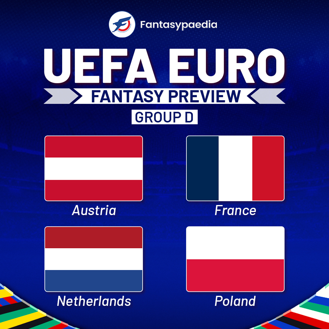 Fantasypaedia's tweet image. EURO FANTASY – GROUP D PREVIEW

Euros are just around the corner ⚽️

We have put together a short thread previewing every team in Group D, where we look at:

- Probable Lineups
- Best Fantasy Picks (Ranked)
- Set-Piece Takers

#EuroFantasy #Euro2024