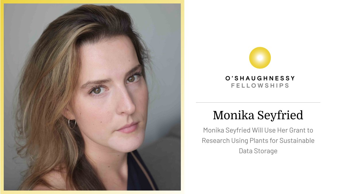 Congratulations to Monika Seyfried (@SeyfriedMonika) for being selected as a 2024 O'Shaughnessy Fellow!