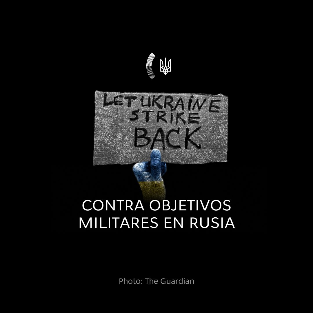 Ucrania debe contar con todo el apoyo del mundo para defenderse, así que #LetUkraineStrikeBack contra objetivos militares en Rusia.

Al estar bajo constantes ataques, tenemos todo el derecho de expulsar a los invasores rusos de las fronteras ucranianas e impedir que se propague