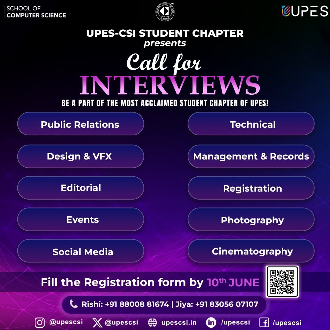 Computer Society of India, UPES tweet media