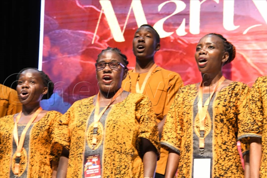 newvisionwire's tweet photo. Africhorus Baptist High School(Kitebi) choir have just left stage at the Kampala Serena Hotel. They are competing for sh10m at the Martyrs Choir Competition 2024 organized by @VisionGroup.

#MartyrsChoirCompetition | @JanetMuseveni | @UgEquityBank | @PepsiUganda | @CentenaryBank | @wandazproducts | @nssfug | #VisionUpdates |🎵 #ChoirFinale