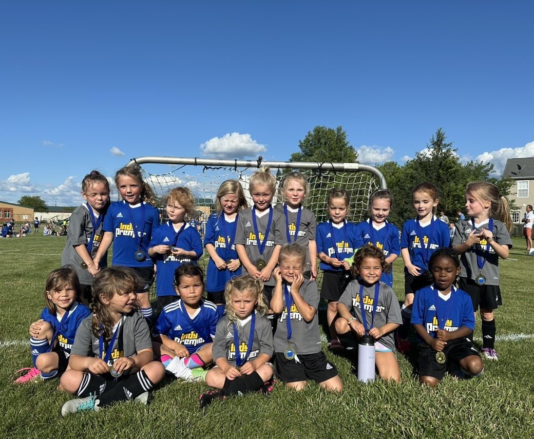 IndyPremierSC's tweet photo. PreK Girls finished the Spring ‘24 season with a ‼️ #greatjoblilones👍 #kickedit #morefunthanallowed https://t.co/TY7lgXoYji