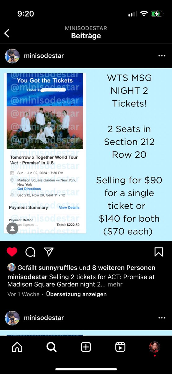 hamjjidan's tweet photo. Hi my partner and I are selling 2 tickets for act promise d2 !!! Section 212 seats 11-12!! Pls share and reach out to @/minisodestar on ig if ur interested !! #TXT_tour #tomorrowxtogether https://t.co/phlM5OLnwQ