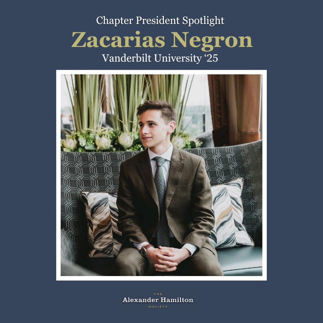 As part of our chapter president spotlight series, we are excited to feature @ZacNegron, the president of the AHS chapter at @VanderbiltU. Thank you for your leadership, Zacarias! #AHSChapterPresidents