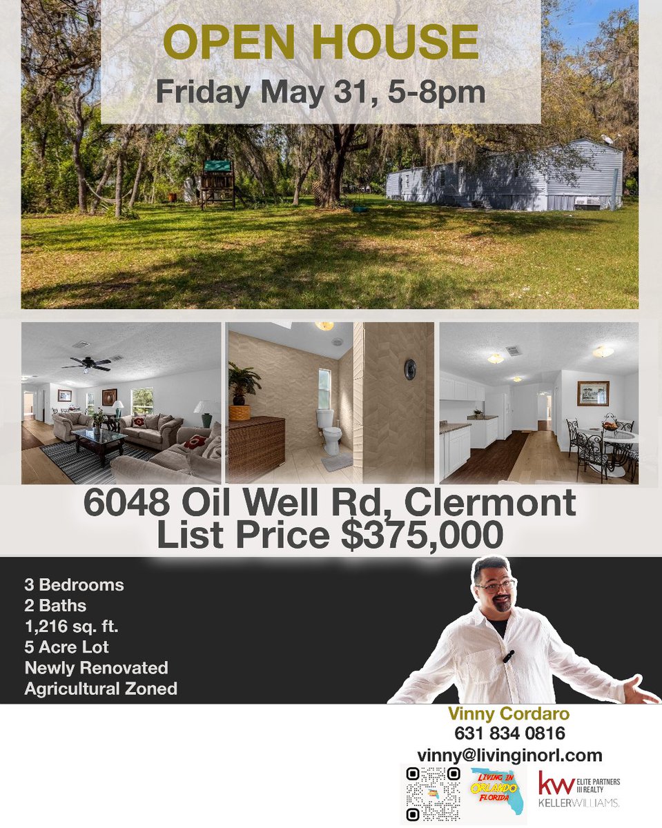 LivingInOrl's tweet image. 5 Acre lot with a newly remodeled home within 30 minutes of Disney... What's not to love? #buythehouse #liveneardisney #bigbackyard #property #livinginorlandoflorida #livinginorlando #livethedream