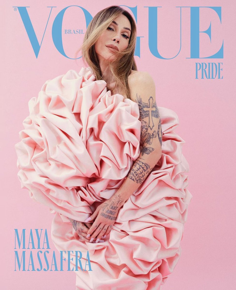 Maya Massafera é capa da VOGUE Brasil no mês do orgulho LGBTQIA+. 🏳️‍⚧️