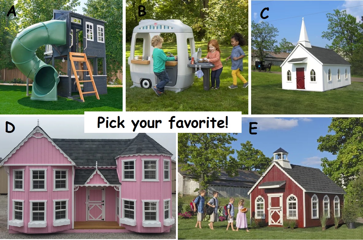 frugalfreebies's tweet image. Pick your favorite playhouse!
Wayfair Backyard Play Sale: spd.ooo/kh2Eq666ry (ad) 
-- 
Note: Prices are accurate at the time of posting. Prices can change at any time. May2024 
--
#KidsPlayhouse
#BackyardFun
#OutdoorPlay
#ChildrensPlayhouse
#FamilyTime