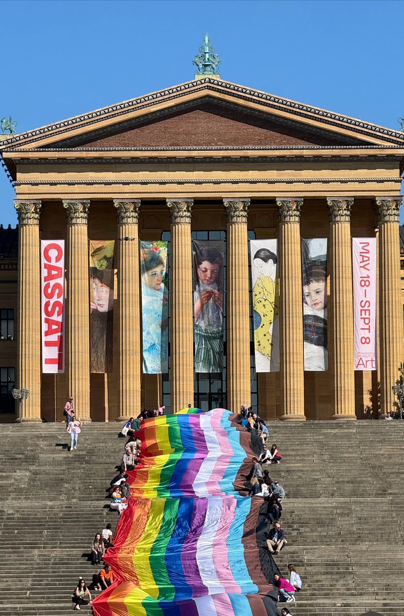 Philly Previews 400 Foot Pride Flag at 8 Locations Around City Today; starting @philamuseum info >>  @koryaversa