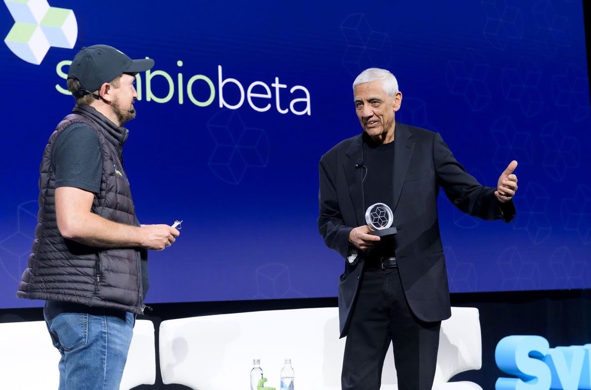 If you missed it at #SynBioBeta2024, I had the honor of announcing and presenting our 8 SynBioBeta awards to some truly inspiring individuals who are making a significant impact on the industry: @vkhosla was honored with the Lifetime Achievement Award for his substantial