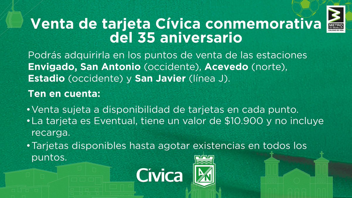 ¡Ya está aquí! ⚽🇳🇬😃 Nos emociona contarte que desde hoy podrás adquirir la nueva tarjeta #Cívica homenaje a la primera Gloria Continental de 1989 de @nacionaloficial. Conoce aquí dónde comprarla y toda la información. 👇