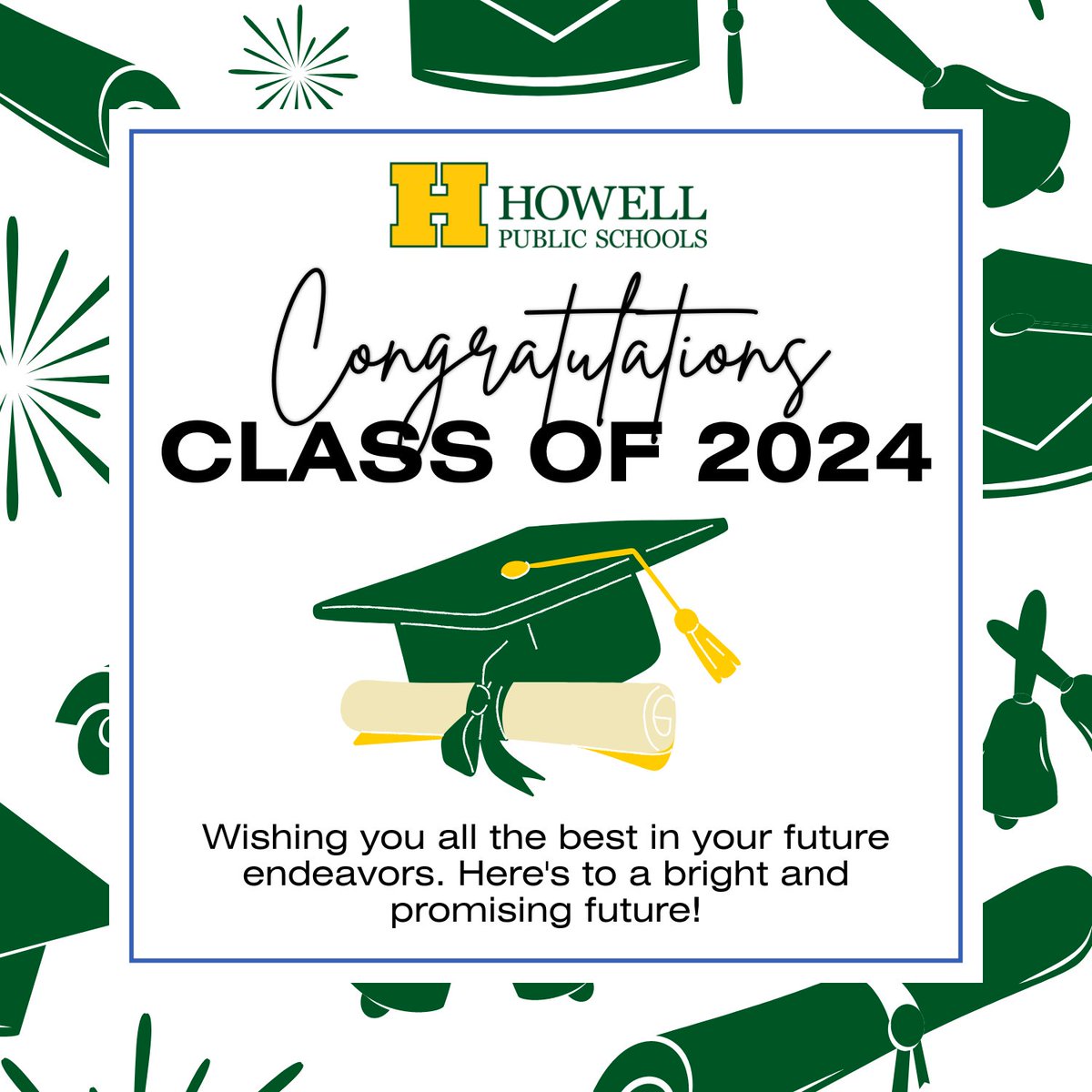 Today, we will celebrate the Howell High School Class of 2024 during their graduation ceremony at the MSU Breslin Center. Doors open at 4 p.m., and the ceremony will begin at 5 p.m. The ceremony will also be live-streamed at HowellSchools.com/Graduation. #HighlanderNation