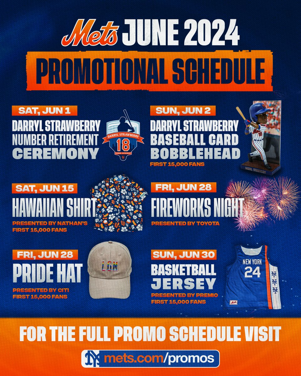 New York Mets 2027 Promotional Schedule