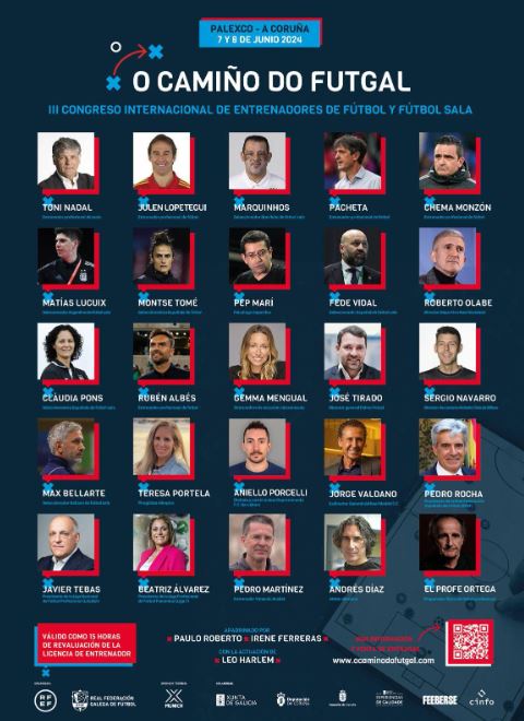 III CONGRESO INTERNACIONAL
DE ENTRENADORES DE FÚTBOL Y FÚTBOL SALA
¡ inscríbete ¡ en la web - ocaminodofutgal.com
#formacion #entrenadores #congresos