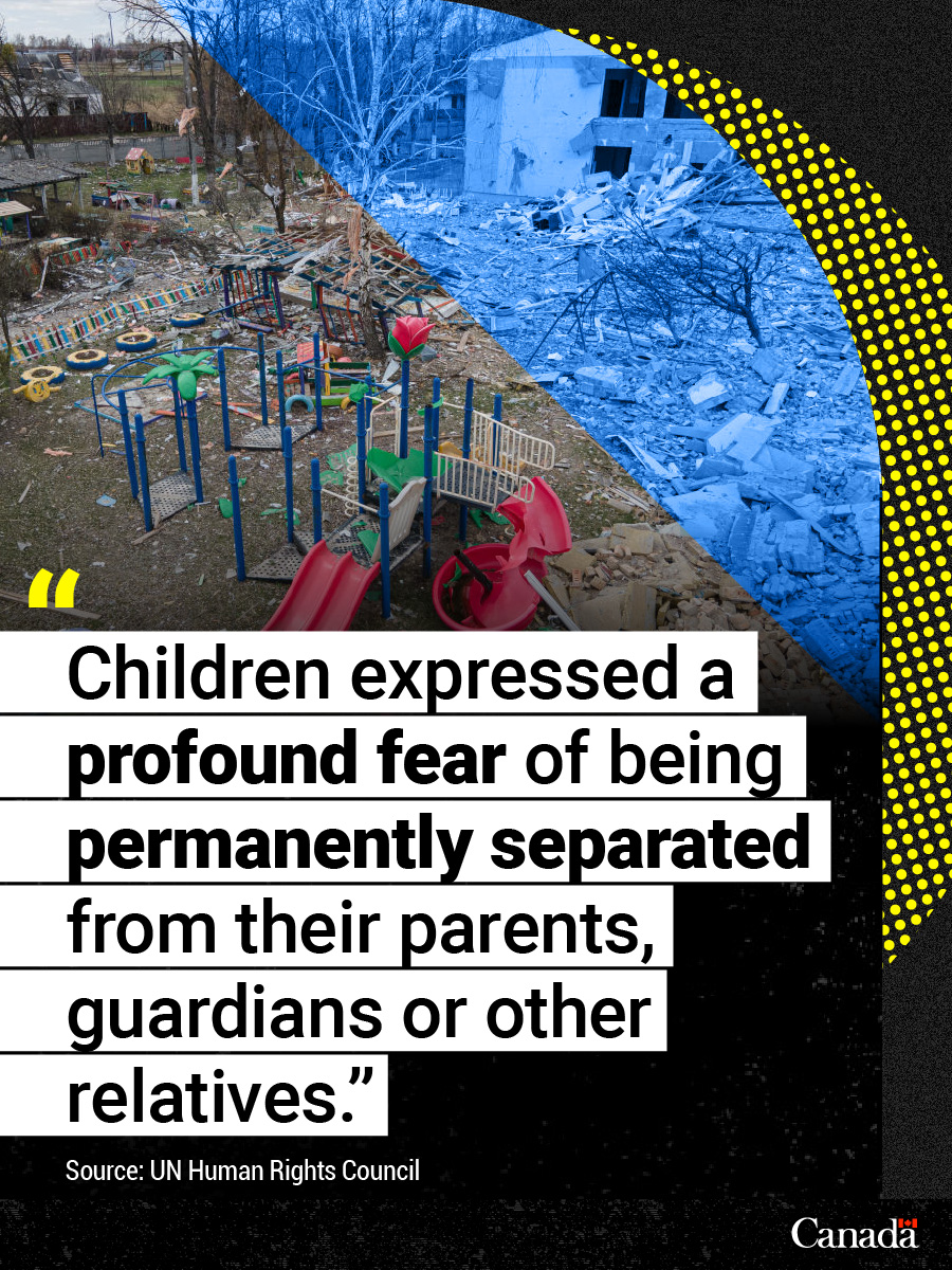 The #Kremlin claims it wants to protect children in regions it illegally occupies, yet Russian authorities threaten to split up Ukrainian families unless parents accept Russian citizenship. #BringKidsBack