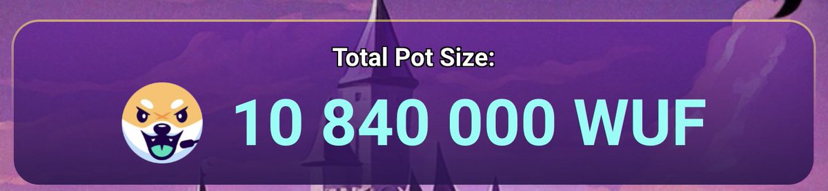 New game is on, great last game, +840k WUF went into a pool. Congrats to winners