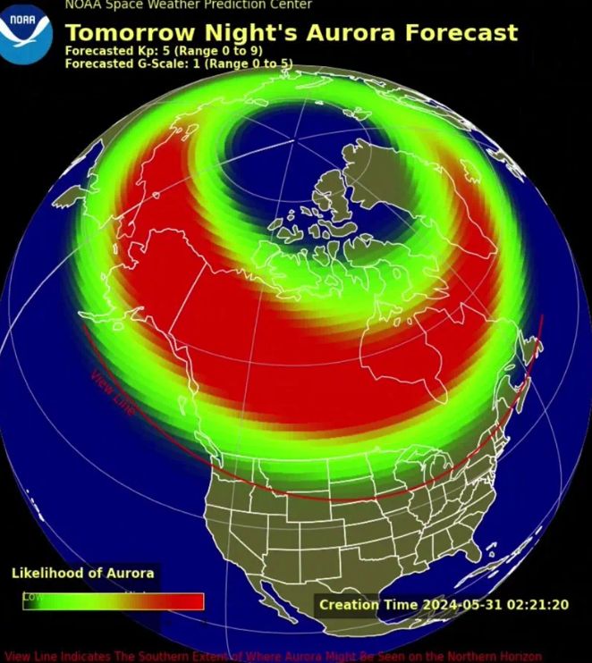 Check the map - and keep an eye tonight and tomorrow! 👁 earthsky.org/sun/sun-news-a… #aurora #northernlights #auroraborealis #space #astronomy