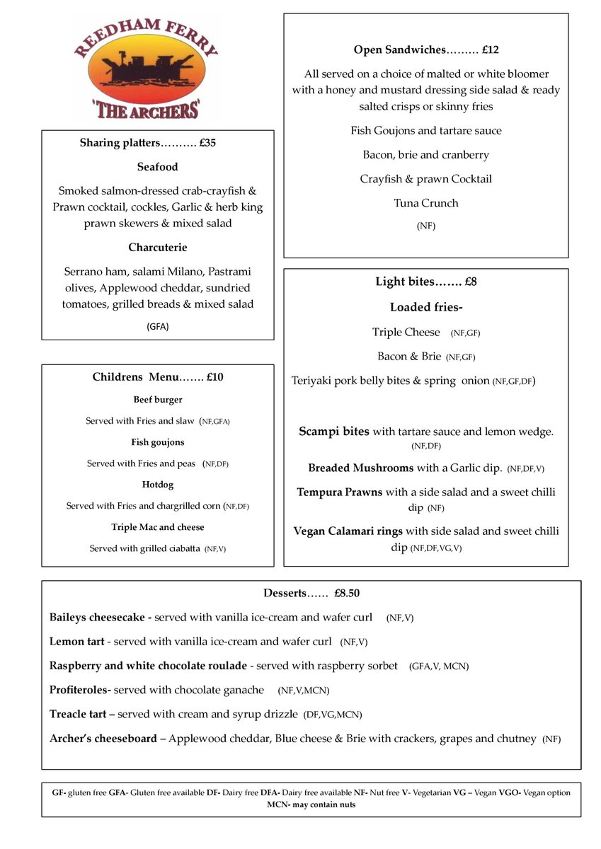 New Summer Menu's 😋