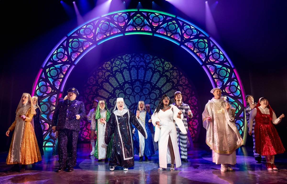 Praise the Lord - new production shots have landed featuring our magnificent Mother Superior <a href="/WendiPeters/">Wendi Peters</a>!

Catch Wendi at all remaining venues on our UK tour. 🙏💜 

#SisterActMusical
