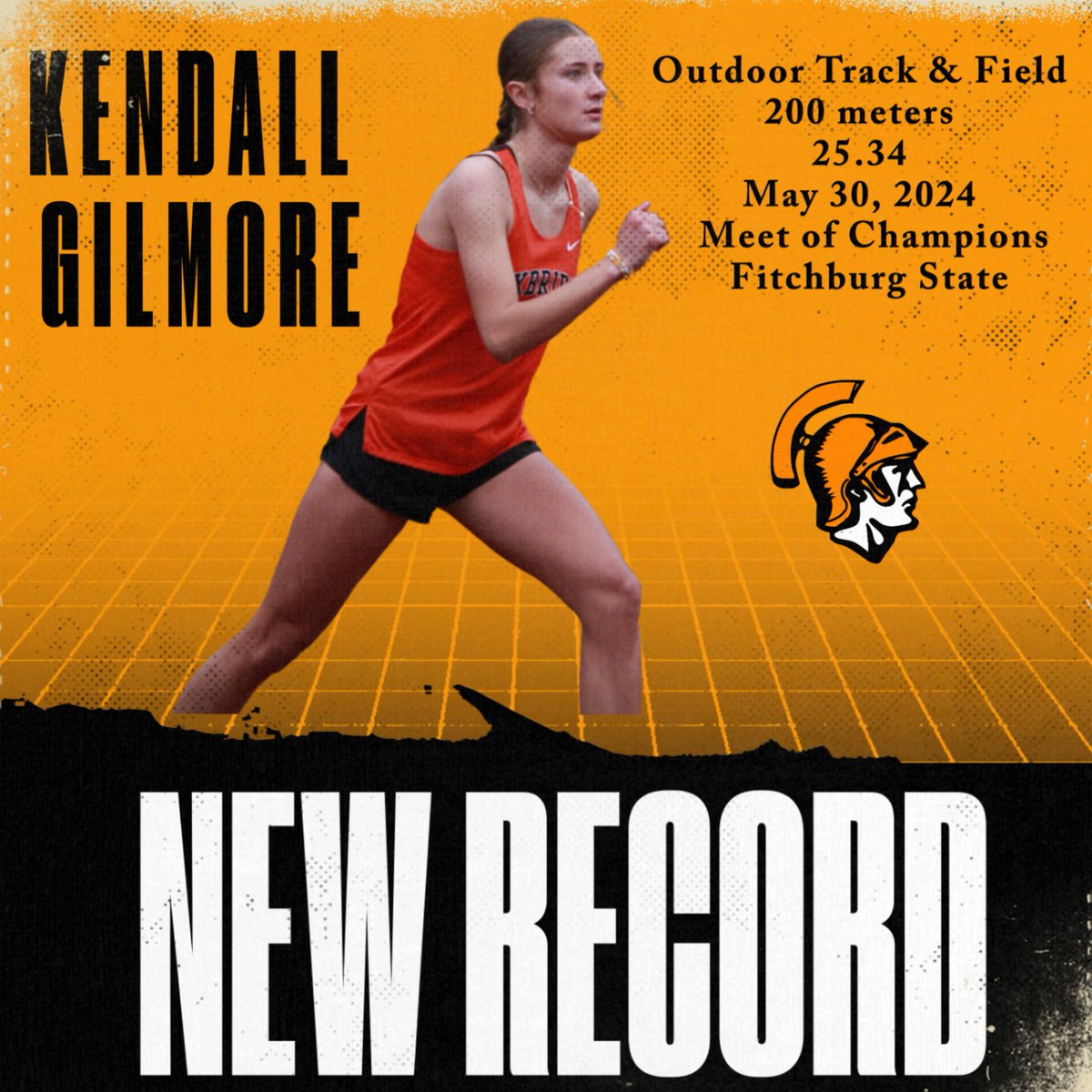 SHE DID IT AGAIN! Kendall Gilmore breaks her own UHS School Record AGAIN this season clocking a 25.34 at the @miaa033 Meet of Champions last night. Congrats Kendall!