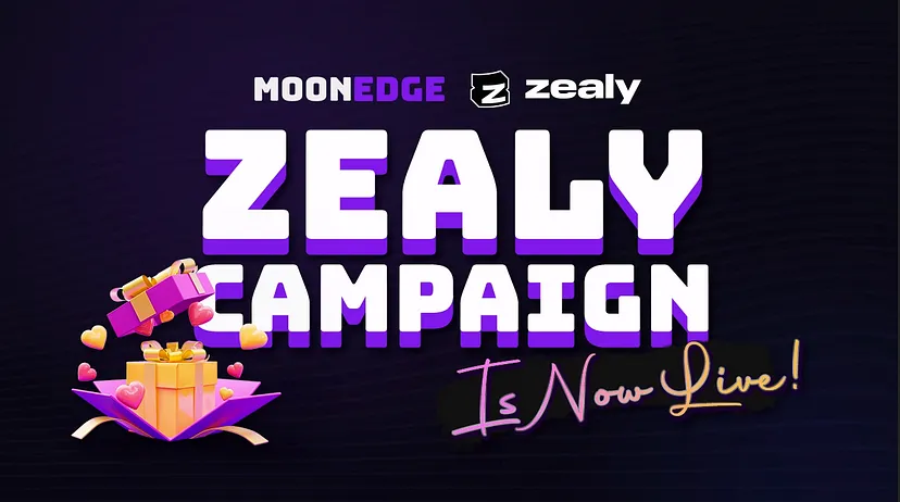 moon3dge's tweet photo. 🚀 Announcing the MoonEdge Zealy campaign! 

Complete tasks on our social media to earn XP points!

Join now and start earning  👇 
https://t.co/VoGIf4Flaz