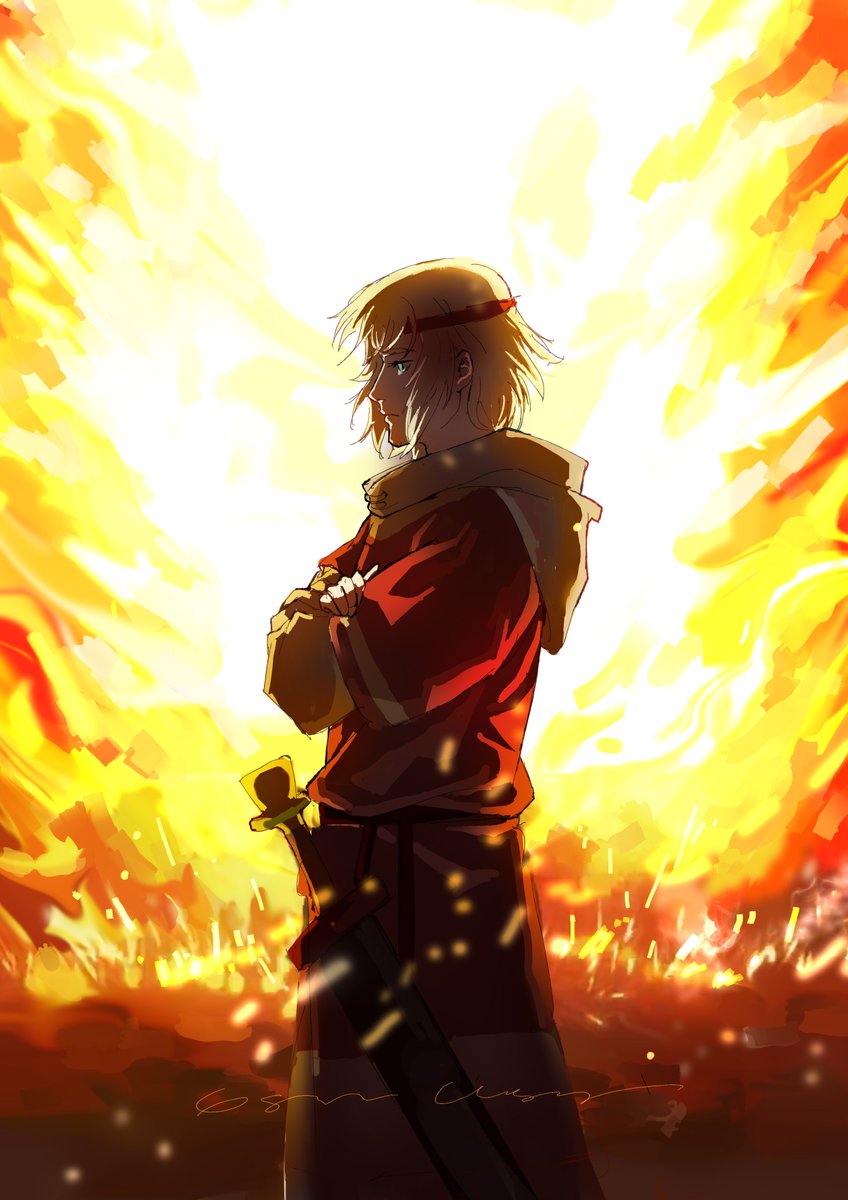 ygrrrwusong's tweet photo. ＃VINLAND_SAGA #Canute
画一下TV里的克努特 https://t.co/uzBPxwrmJk