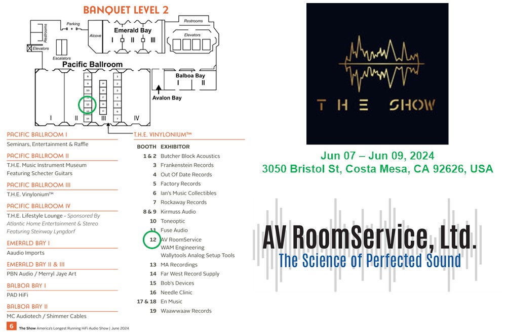 AVRoomService's tweet image. One week from today- THE Show in Costa Mesa California. AVRS Booth #12 and my seminar at 2:pm "How Does Your System Stack UP?" An Objective Proof-of-Performance Evaluation. Take home a check list to evaluate your system.