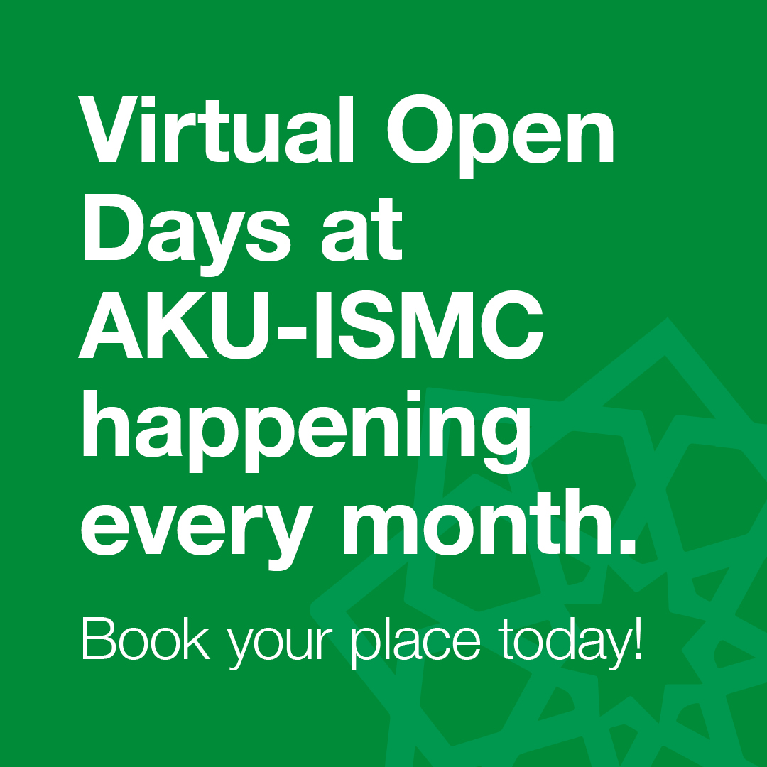 AKUISMC's tweet photo. Join us for our next Virtual Open Day on June 19th! Discover what AKU-ISMC has to offer, meet our team, and get all your questions answered. Donโt miss outโbook your spot now! ๐โจ Visit: https://t.co/4aPOXJeBMO #AKUISMC #VirtualOpenDay #June19 https://t.co/i5o02estCE