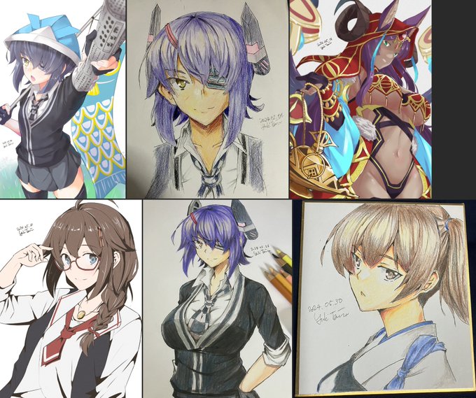 今月はアナログ多め
#今月描いた絵を晒そう 