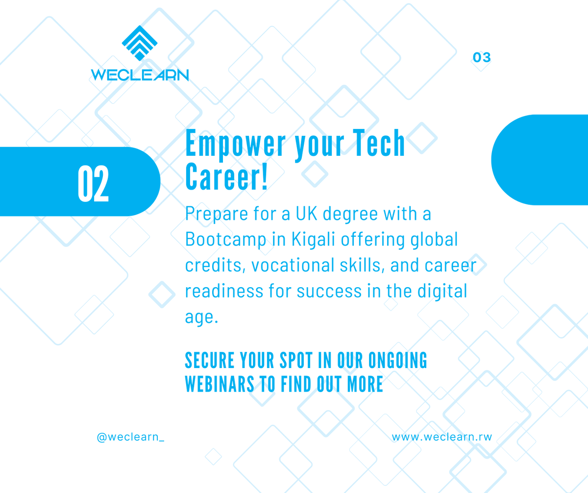 weclearn's tweet photo. 🌟💼 Exciting Opportunity Alert! Join Our Ongoing UK Degree Prep Bootcamp on LinkedIn! 🎓💻 Dive deep into program specifics and pave your way to success in the tech industry! 🚀🔗 #UKDegreePrep #TechEducation #CareerGrowth https://t.co/RonSrdv4Bh
