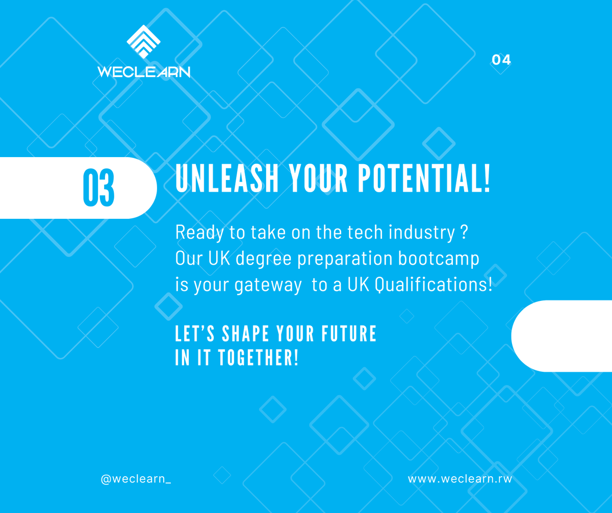 weclearn's tweet photo. 🌟💼 Exciting Opportunity Alert! Join Our Ongoing UK Degree Prep Bootcamp on LinkedIn! 🎓💻 Dive deep into program specifics and pave your way to success in the tech industry! 🚀🔗 #UKDegreePrep #TechEducation #CareerGrowth https://t.co/RonSrdv4Bh