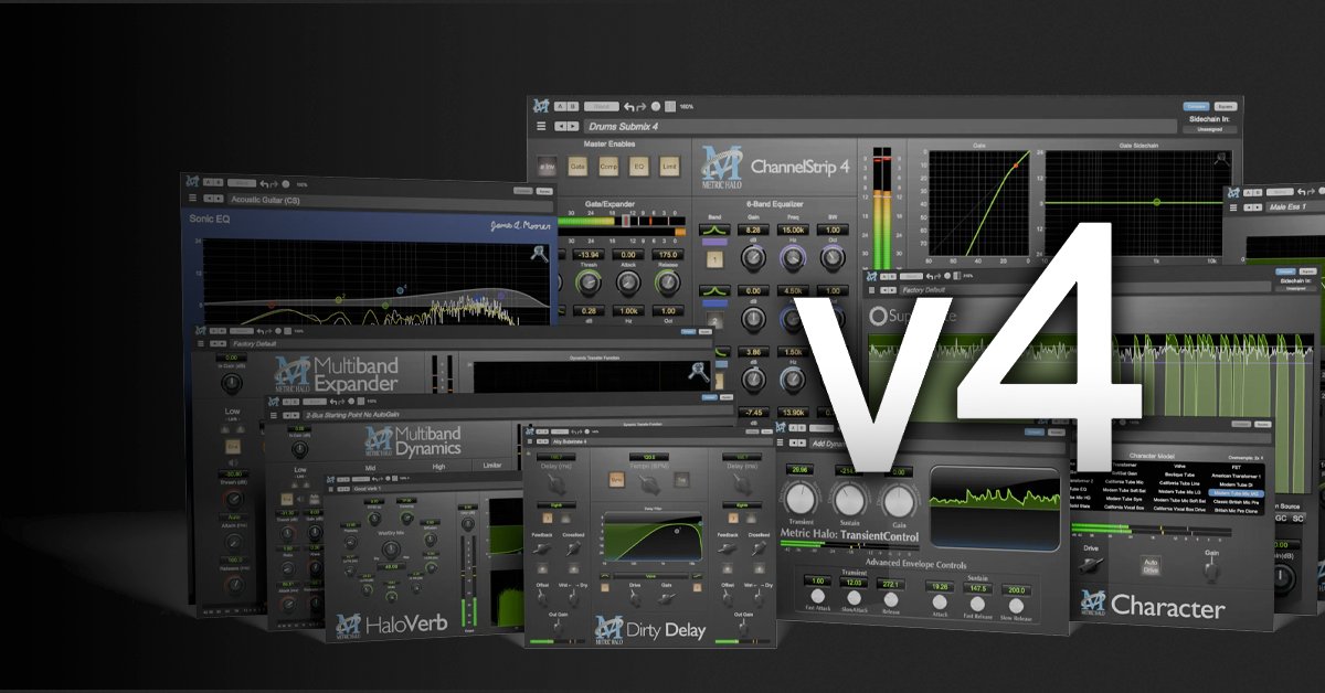 This month <a href="/MetricHaloAudio/">Metric Halo</a> proudly unveil a product-wide overhaul to their popular range of audio processing plugins. The v4 family includes major updates to existing tools as well as new additions

ℹ️ scvdistribution.co.uk/pro-audio/news…