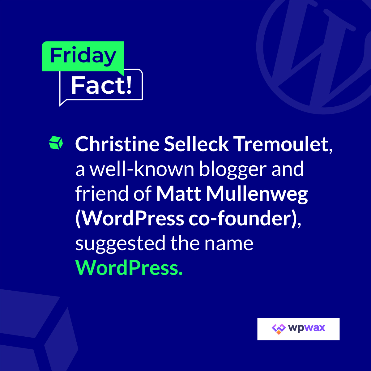 The story of how a simple suggestion became a global phenomenon!
#wordpress #wordpressfacts #wordpresshistory #fridayfact #factoftheday #didyouknow