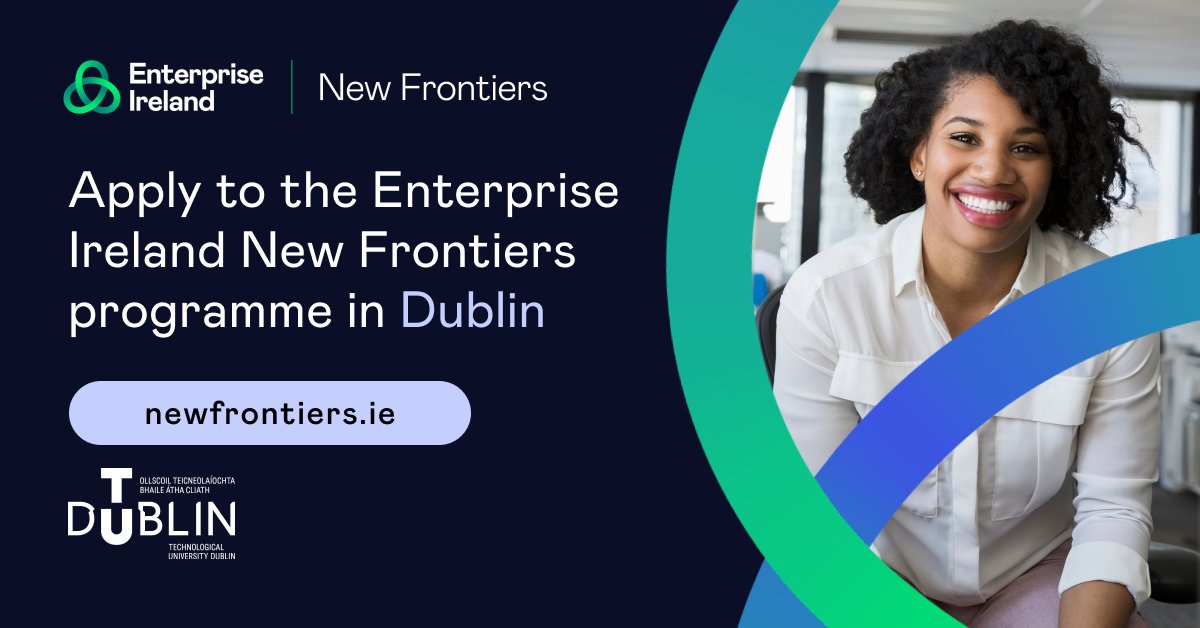 Applications are now open for <a href="/EI_NewFrontiers/">Enterprise Ireland's New Frontiers programme</a> Phase 1 Weekend Bootcamp programme at TU Dublin Blanchardstown! If you have a business idea you would like to explore this could be the programme for you! To apply go to: tinyurl.com/2kdb3mea
<a href="/WeAreTUDublin/">TU Dublin / OT Baile Átha Cliath</a> #TUDublinNF #StartUps