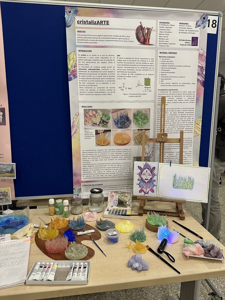NoeliaIzquier80's tweet image. Última sesión del curso “Experimentos de cristalización como recurso didáctico” coincidente con el “Concurso de Cristalización en la Escuela 2024” de la @ComunidadMadrid . ¡Enhorabuena a profesores, alumnos y organizadores! @UAHes @unicomplutense @UAM_Madrid #IF_CMadrid