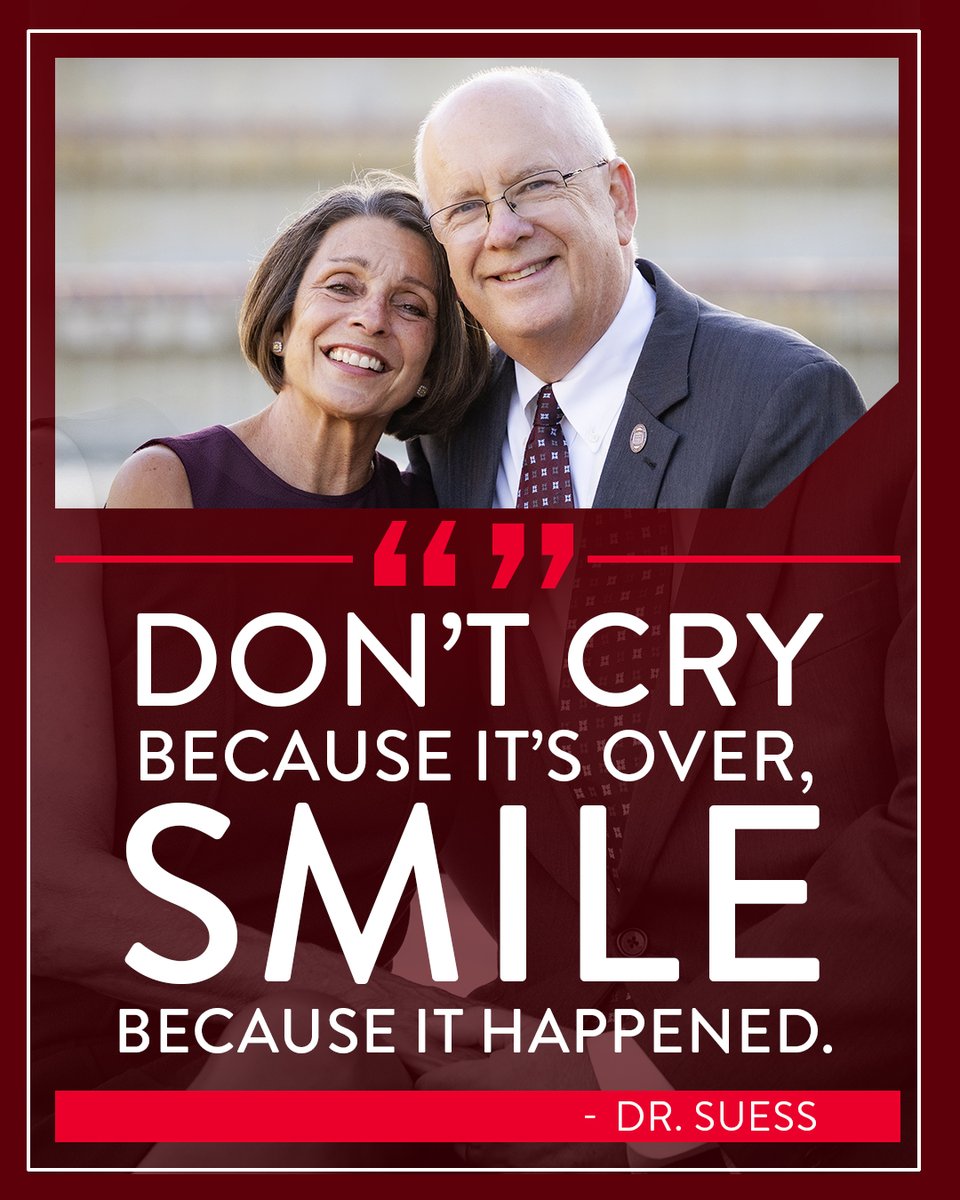 I can't help but smile when I think about all the memories I've made as president of Missouri State University. Thank you and happy National Smile Day. #GoMaroon