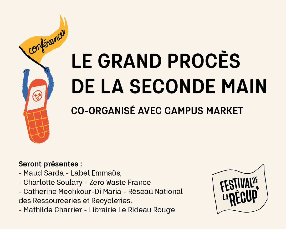 📅 Rendez-vous demain <a href="/le_Shakirail/">Le Shakirail 🌱</a> pour assister à la plaidoirie de notre responsable plaidoyer Charlotte Soulary en faveur du #réemploi ! 

⏰ Samedi 1er juin de 15h30 à 17h.
📍72 Rue Riquet, 75018 Paris.

Le programme complet : reemploi-idf.org/festivaldelare…