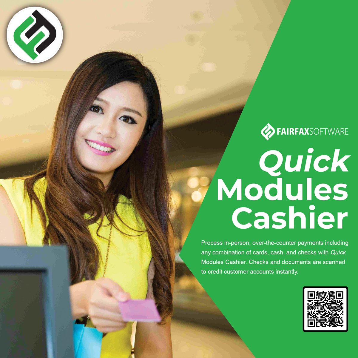 FairfaxSoftware's tweet image. 👉 Enhance Efficiency and Minimize Wait Times with Quick Cashier. Unlock the potential of your operations with Fairfax Software&apos;s innovative solution. Learn more by visiting our website at fairfaxsoftware.com/.../industries… #paymentsolutions #paymentsoftware