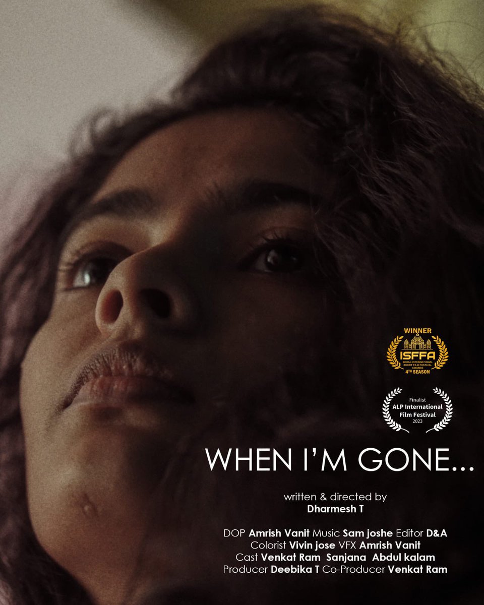 AmrishVanitAmby's tweet photo. Happy and excited to share our short film "WHEN I'M GONE" with you 

Do watch and share your feedbacks.

Thank you ❤️

Youtube link: https://t.co/V3UlNXqGfk

@dharmesht02 @cinemapayyan_ @cinemapayyan 
#shortfilm #awardwinning https://t.co/qo0AVqzEgG